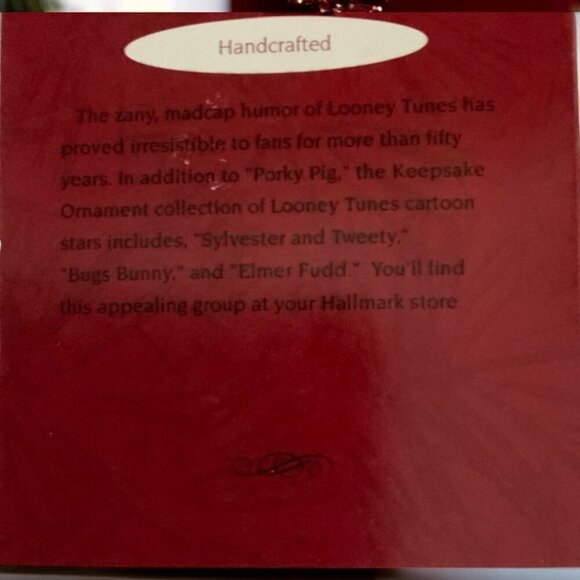 Vintage Hallmark Keepsake Retired Ornament Porky Pig Looney Tunes 1993 NEW - Picture 4 of 7